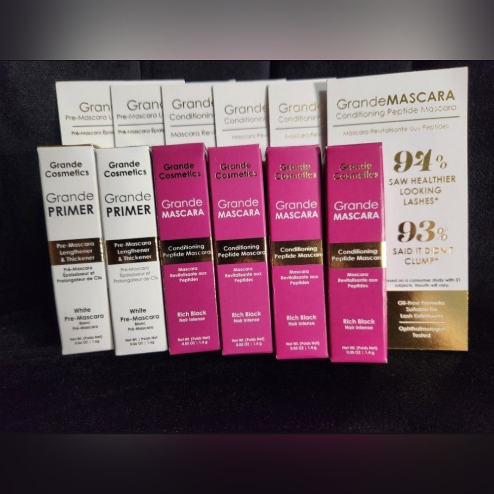 NIB Grande Cosmetics Mascara, Primer & Hair Towel